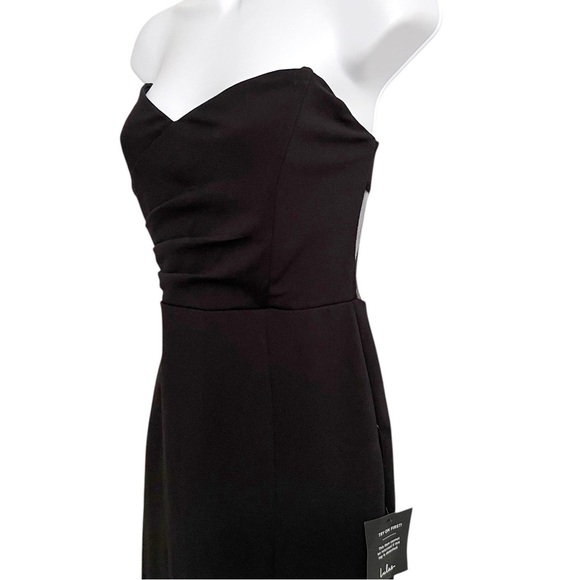 Lulus Iconic Arrival Black Strapless Bustier Bodycon Knit Midi Dress Size M NWT - Picture 6 of 14